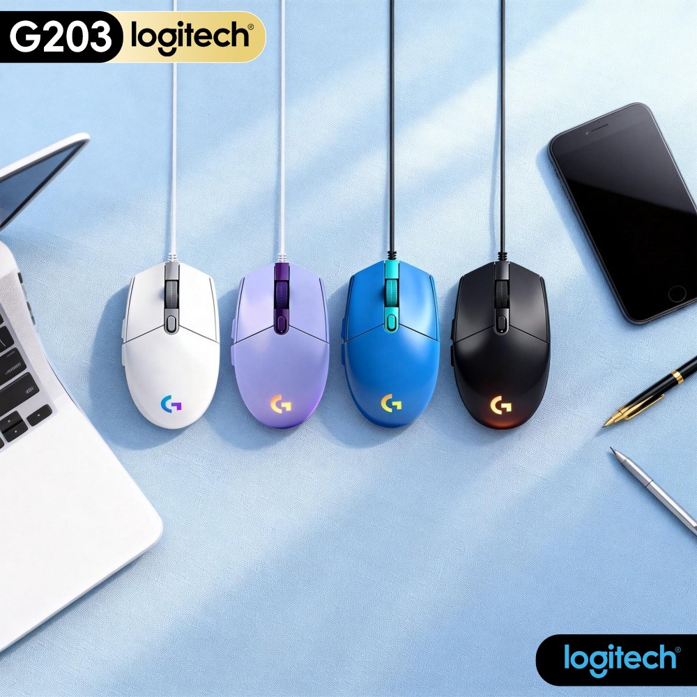 Logitech Mouse G203 - Logitech G203 Kablolu Oyuncu Mouse'u Oyun