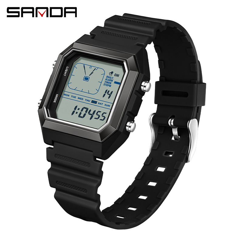 Digital Timer Countdown - SANDA 6307 Yeni erkek Dijital Çok
