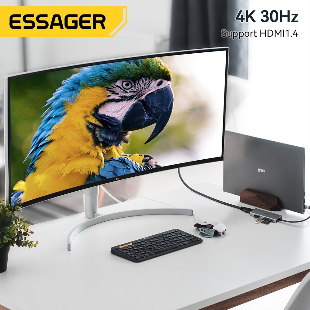 Essager 5 in 1 USB C HUB HDMI- - Docking Station Usb C incelemesi ve fiyatı